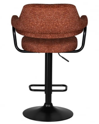 Стул барный DOBRIN CHARLY BLACK (терракотовый твид (LEO56)) 2 шт_5