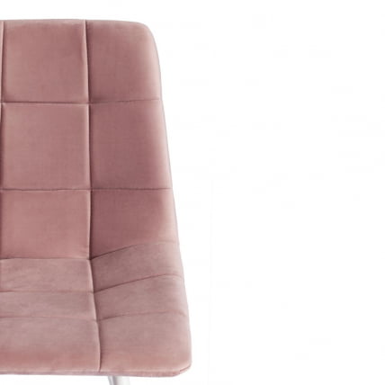 Стул CHILLY (mod. 7095-1) ткань/металл, 45x53х88 см, высота до сиденья 50 см, лавандовый barkhat 17/белый_7