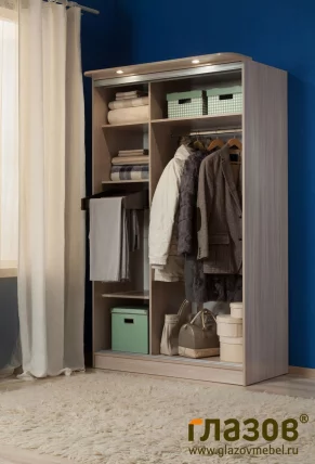 Шкаф-купе 3 Simple Ясень шимо светлый_2