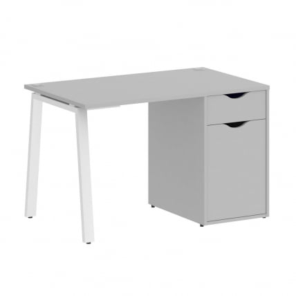 Стол письменный HOME OFFICE VR.SP-3-118.1.A Серый/Белый металл_0