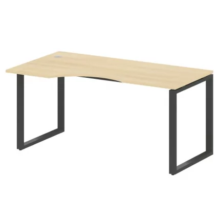 Стол криволинейный левый на О-образном м/к METAL SYSTEM БО.СА-1 Л Акация/Антрацит_0