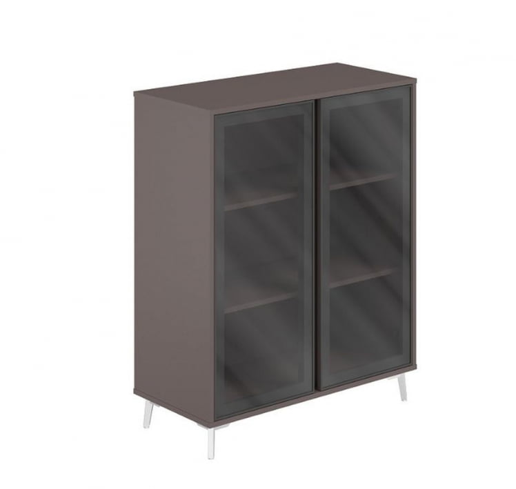 Шкаф средний со стеклом Sirio SR.322.WF.GLB Вольфрам_0