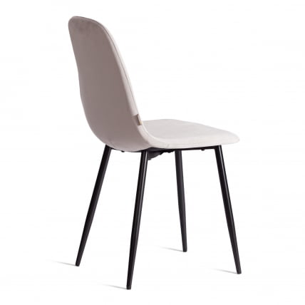 Стул BREEZE (mod. JSC-58) Велюр/металл , 44 х 53 х 86 см, Light grey (светло-серый) HLR14 / черный_2