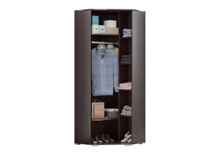 Шкаф угловой Юнона-2 ШУ-02 Венге - Дуб молочный_1