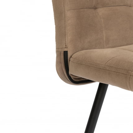 Стул обеденый Medeo велюр, 47х56х89, бежевый/черный, (Porsche 5)_7