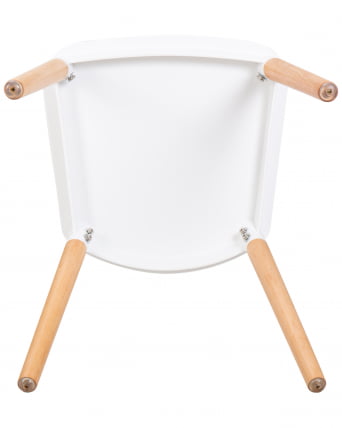 Стул обеденный DOBRIN THEO ножки светлый бук Белый W-02_7