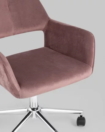 Стул офисный Ross велюр Розовый_2