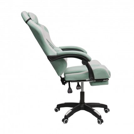 Кресло 1208, замша, цвет сине-белый с массажем, арт 1208-Blue-White_2