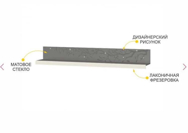 Полка навесная Графит 604.29_2