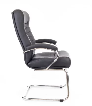 Кресло для посетителей Everprof Orion CF Кожа Черный_1