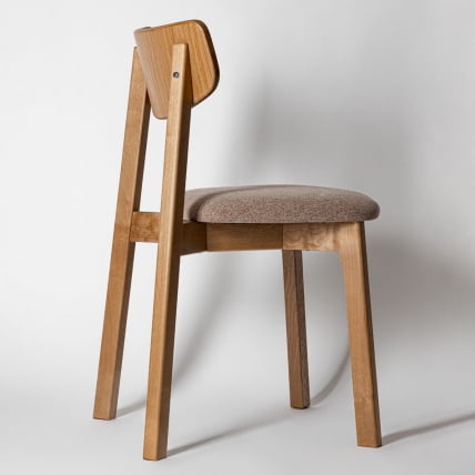 Стул с мягким сиденьем Вега Blue жаккард Эмаль белая_1