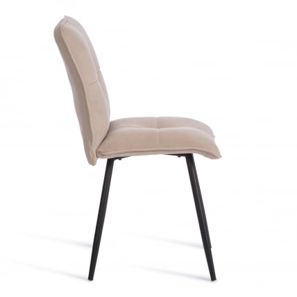 Стул обеденный Sweet флок , 46х55х88, бежевый/черный, 7_1