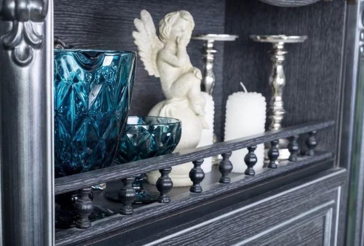 Шкаф кухонный 800 горизонтальный открытый Италия ЛД 275.757.000 Черный Дуб темный_1