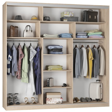 Шкаф-купе B-230х235х60-1(ЯШТ-D7D7D7)_1