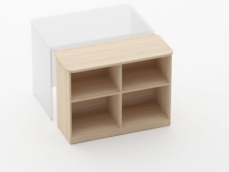 Тумба приставная к столу Glassy 3.18.101 Бук светлый_1