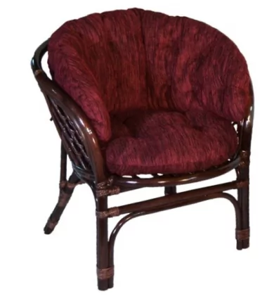 Кресло Багама, подушки коричневые или светлые полные Bahama5 венге матовый_1