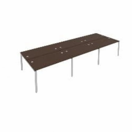 Рабочая станция на 6 раб.места Metal System Б.СМ-6.3 Венге/Серый_0