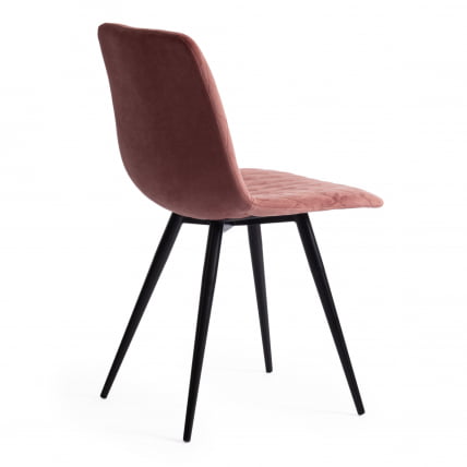 Стул CHILLY X (mod. 7096) ткань/металл, 45x53х88 см, высота до сиденья 50 см, коралловый barkhat 15 /черный_2