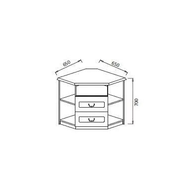 Тумба под ТВА угловая Гармония-4 (Итальянский орех)_4