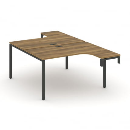 Рабочая станция-надставка на опорные тумбы CONCEPT CN.DSAN-001 Сандал Янтарный Черный_0