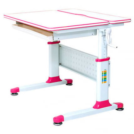 Парта растущая RIFFORMA Comfort-80 Белый Розовый_0