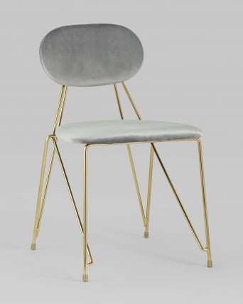 Стул Элис мягкий Светло-серый_0