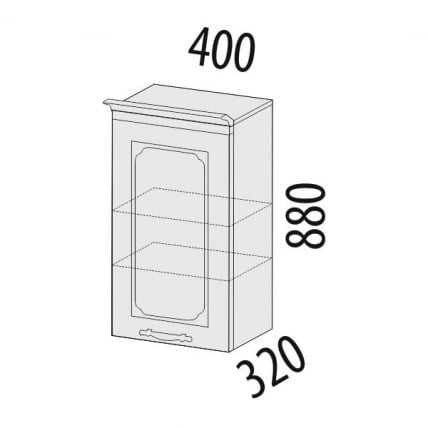 Шкаф лев/прав Милана 23.03 Сосна Астрид/Ваниль_1