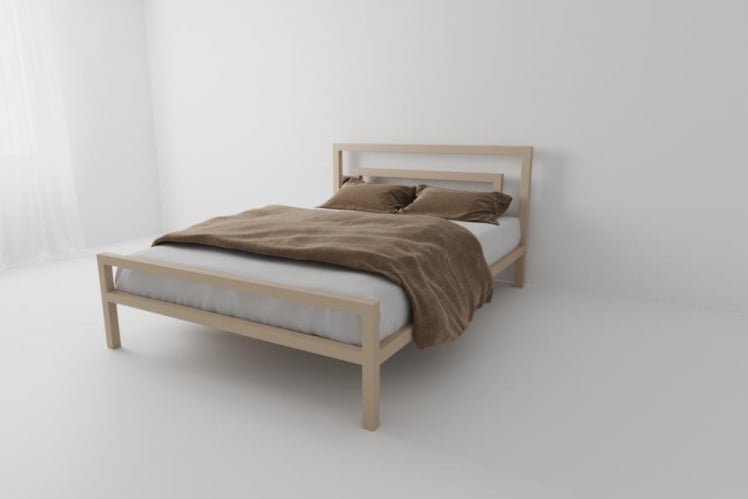 Металлическая кровать "Куба" Цвет фасада: Бежевый; Цвет корпуса: Бежевый; Материал фасада: Металл; Размер: 1800х2000 мм; Спальное место: 1800х2000 мм _0