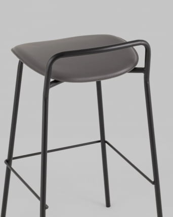 Стул барный Mantis экокожа темно-серый_4