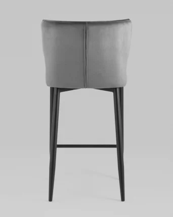 Полубарный стул Матео ножки велюр Серый_4