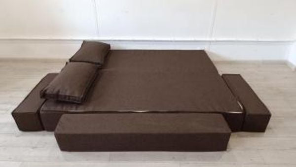 Диван прямой бескаркасный Хит (Berhouse) Цвет фасада: Кемел; Тип: Прямой; Материал фасада: Рогожка_6