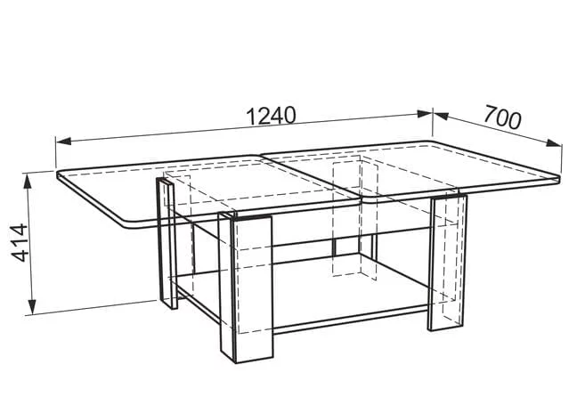 Журнальный столик Адам 1 Ясень Шимо темный / Ясень Шимо светлый_4