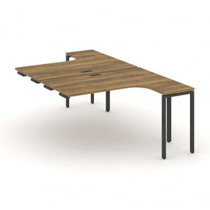 Рабочая станция-приставка к опорным тумбам CONCEPT CN.DSAPR-002 Сандал Янтарный Черный_0