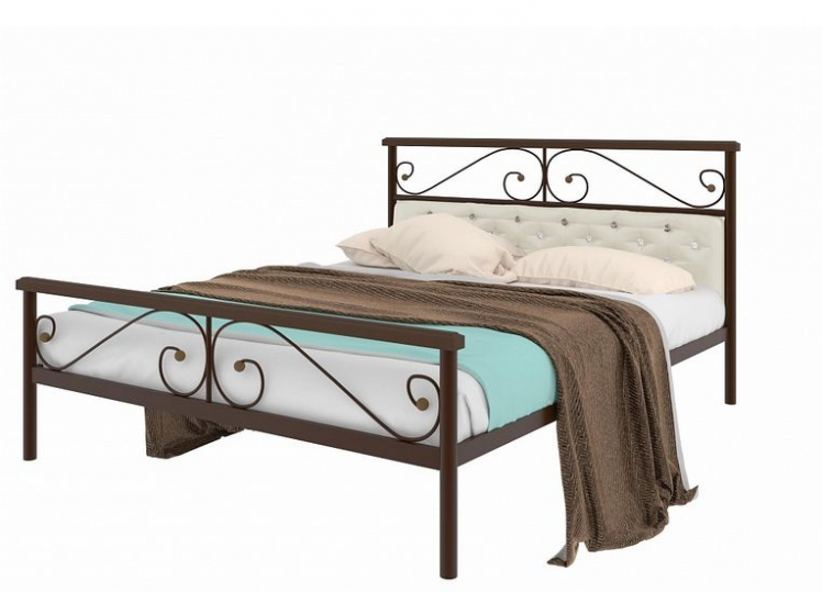 Кровать Эсмеральда plus мягкая 1800х1900 Коричневая_0