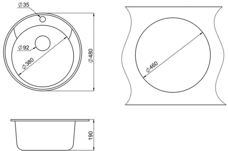 Кухонная мойка STANDART 4802 Белый_2