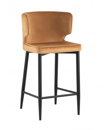 Полубарный стул Матео ножки велюр Терракотовый_0