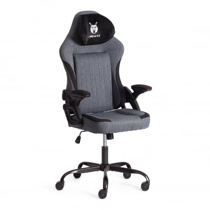 Кресло iWolf ткань, черный/серый_0
