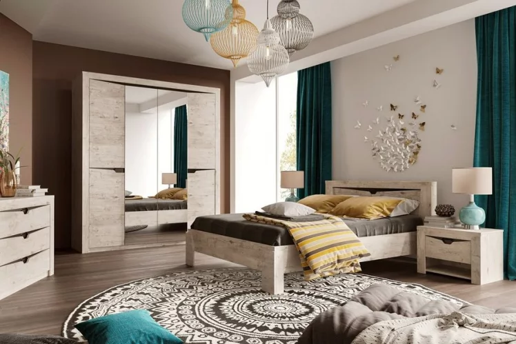 Шкаф для одежды 4-дверный Соренто 01 Дуб бонифаций_2