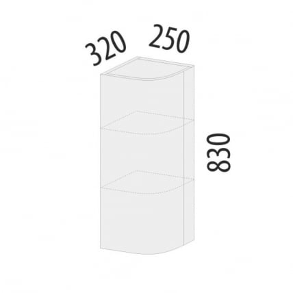 Шкаф кухонный торцевой закрытый (прав) Дакота 103.17_5