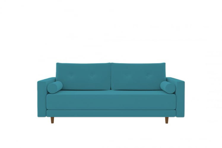 Диван прямой Санднес (Berhouse) Цвет фасада: Азур велюр; Тип: Прямой; Материал фасада: Металл/Велюр_0