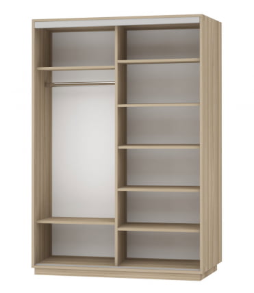 Шкаф-купе двухдверный Экспресс Дуо Медиум 1600х2400h Дуб сонома_1