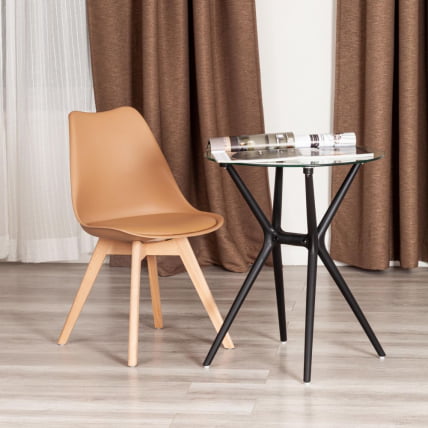Стул TULIP (mod. 73-1) дерево/пластик/экокожа, 47,5x55x80 см, Бежевый (Latte)_8