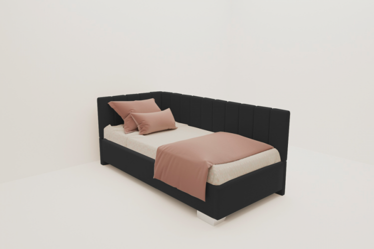 ДЕТСКАЯ МЯГКАЯ ИНТЕРЬЕРНАЯ КРОВАТЬ ТЕРРА С ОРТОПЕДИЧЕСКИМ ОСНОВАНИЕМ (BERHOUSE) Цвет фасада: Серый; Материал фасада: Металл/Велюр; Спальное место: 800х2000 мм_0