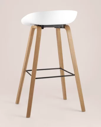 Барный стул Libra Soft с подушкой Белый_4