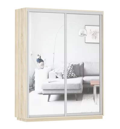 Шкаф-купе двухдверный Экспресс Дуо Экспенс 1600х2200h Дуб сонома_0