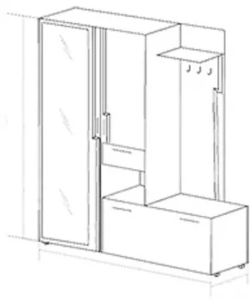 Набор мебели для прихожей Саша 6 Левый_5
