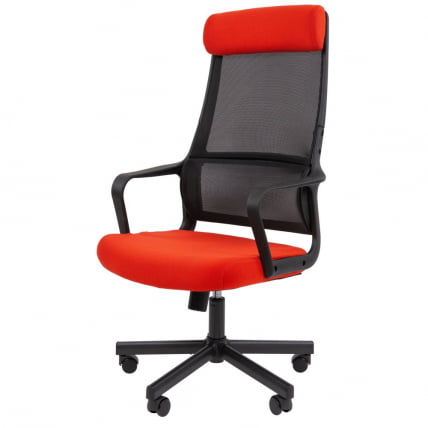 Кресло руководителя Chairman 590 ткань/сетка Красный_3