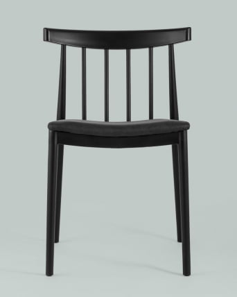 Стул пластиковый Ranch с мягким сиденьем Черный_3