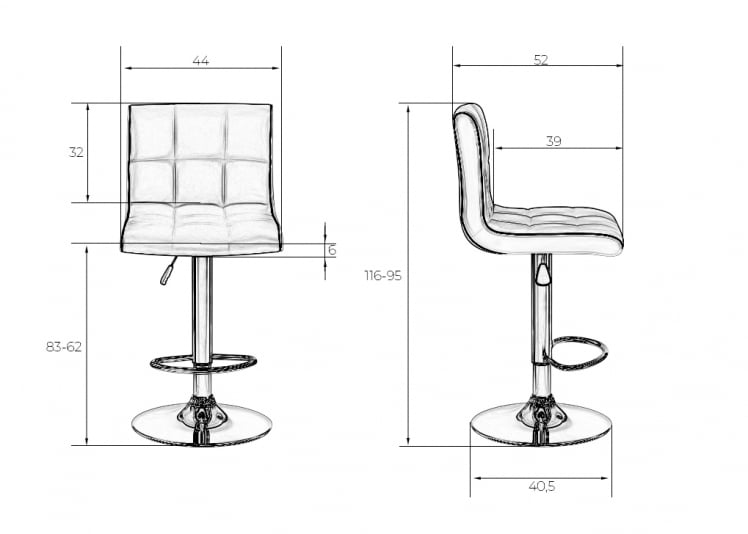 Стул барный DOBRIN CANDY Черный_6