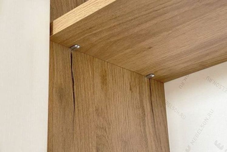 Шкаф однодверный Бери MPR-023 Дуб крафт золотой/белое дерево_6